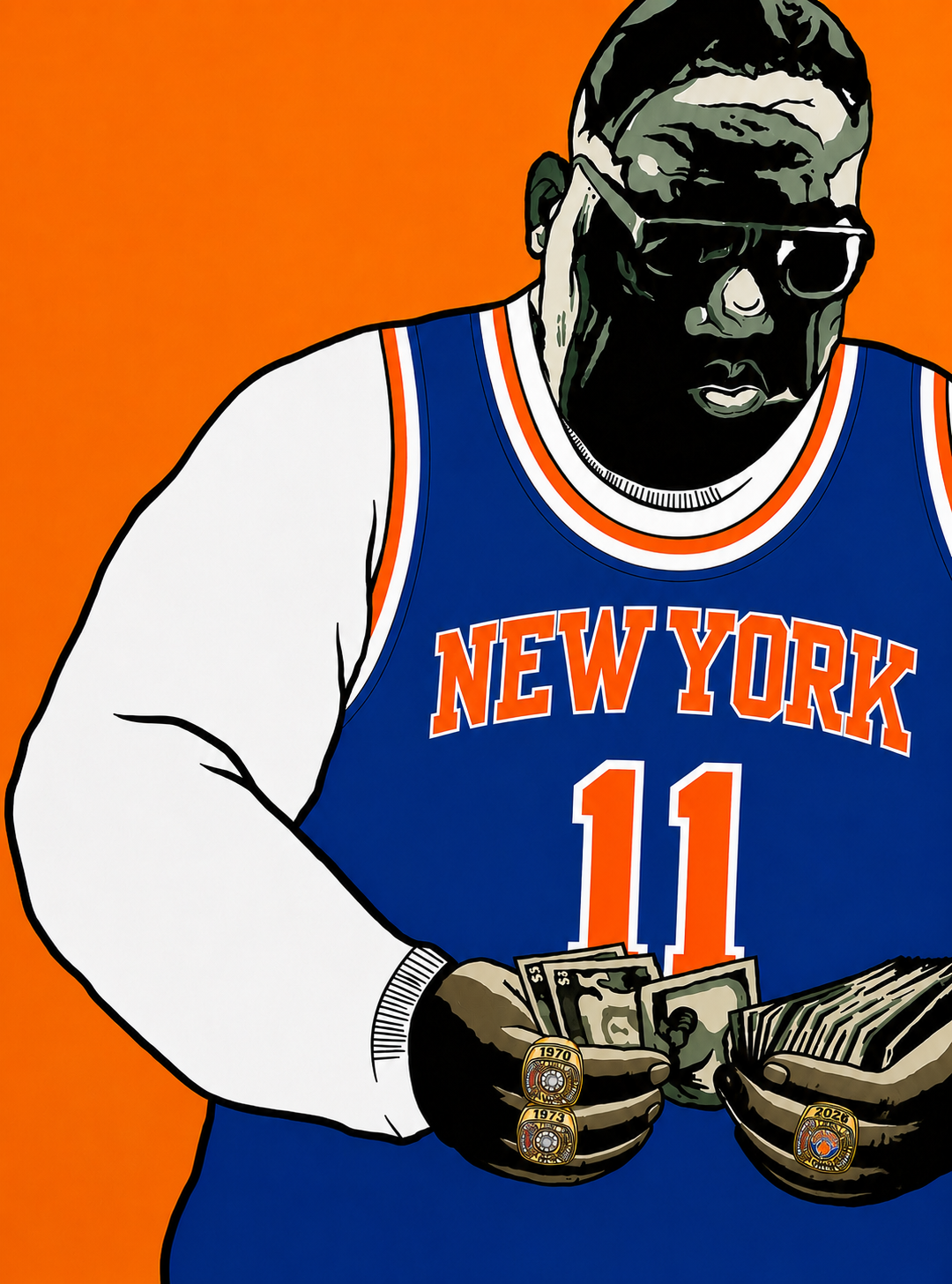 ATHLETE SERIES: "BIGGIE NY KNICKS CHAMPS 2026" FINE ART PRINT