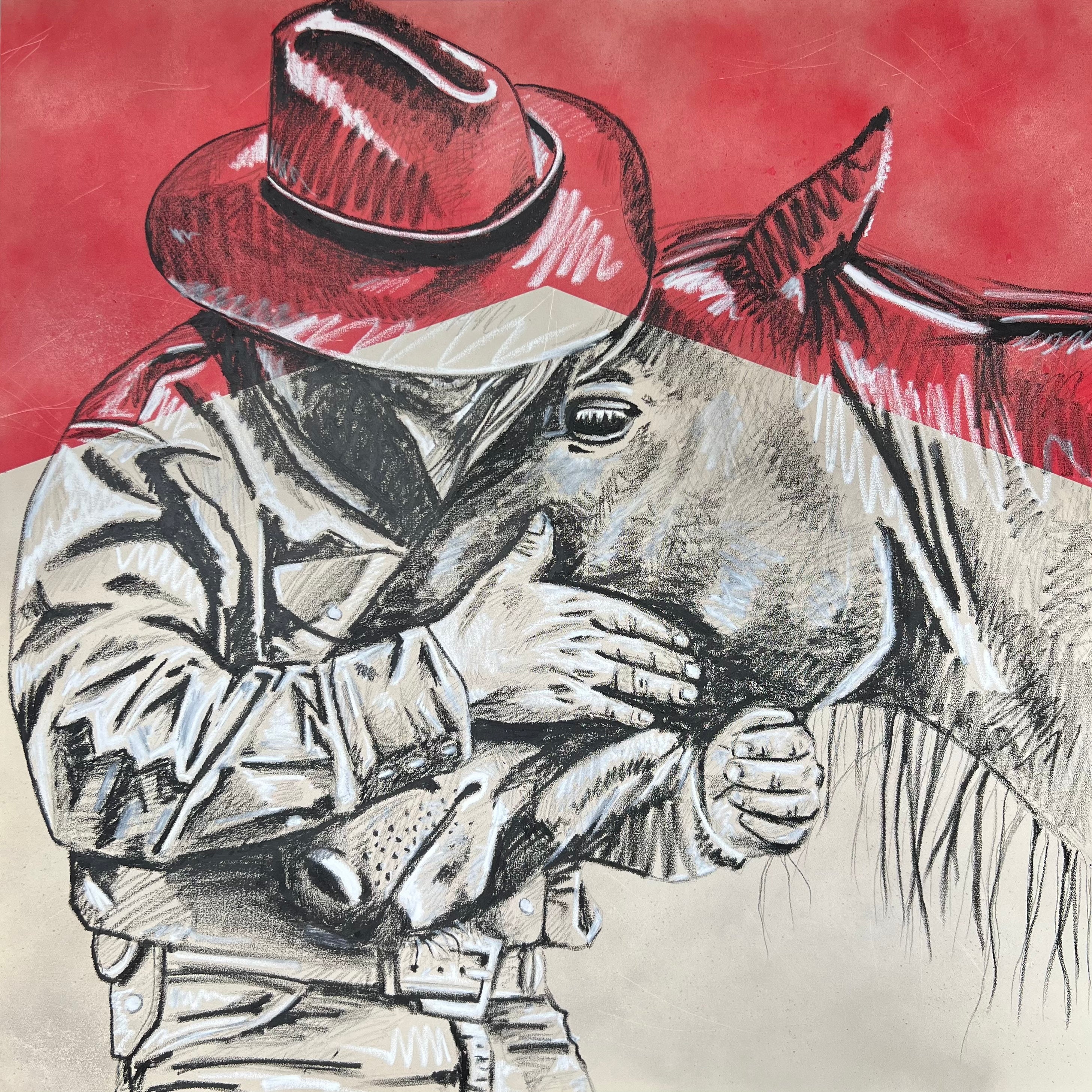 MARLBORO SERIES: "COWBOY'S BEST FRIEND" ORIGINAL PAINTING (2025)