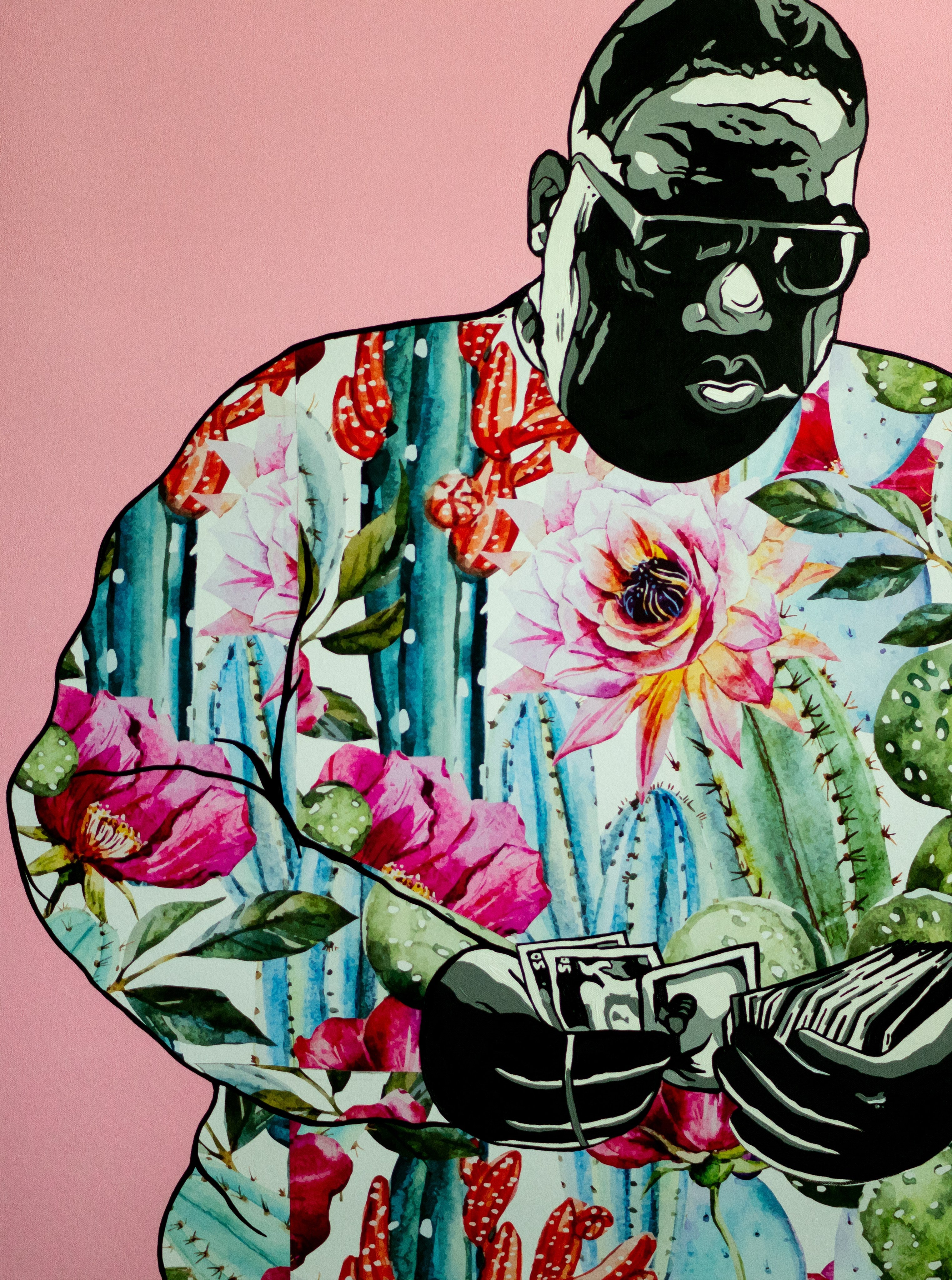 MUSICIAN SERIES: "FLORAL BIGGIE" FINE ART PRINT