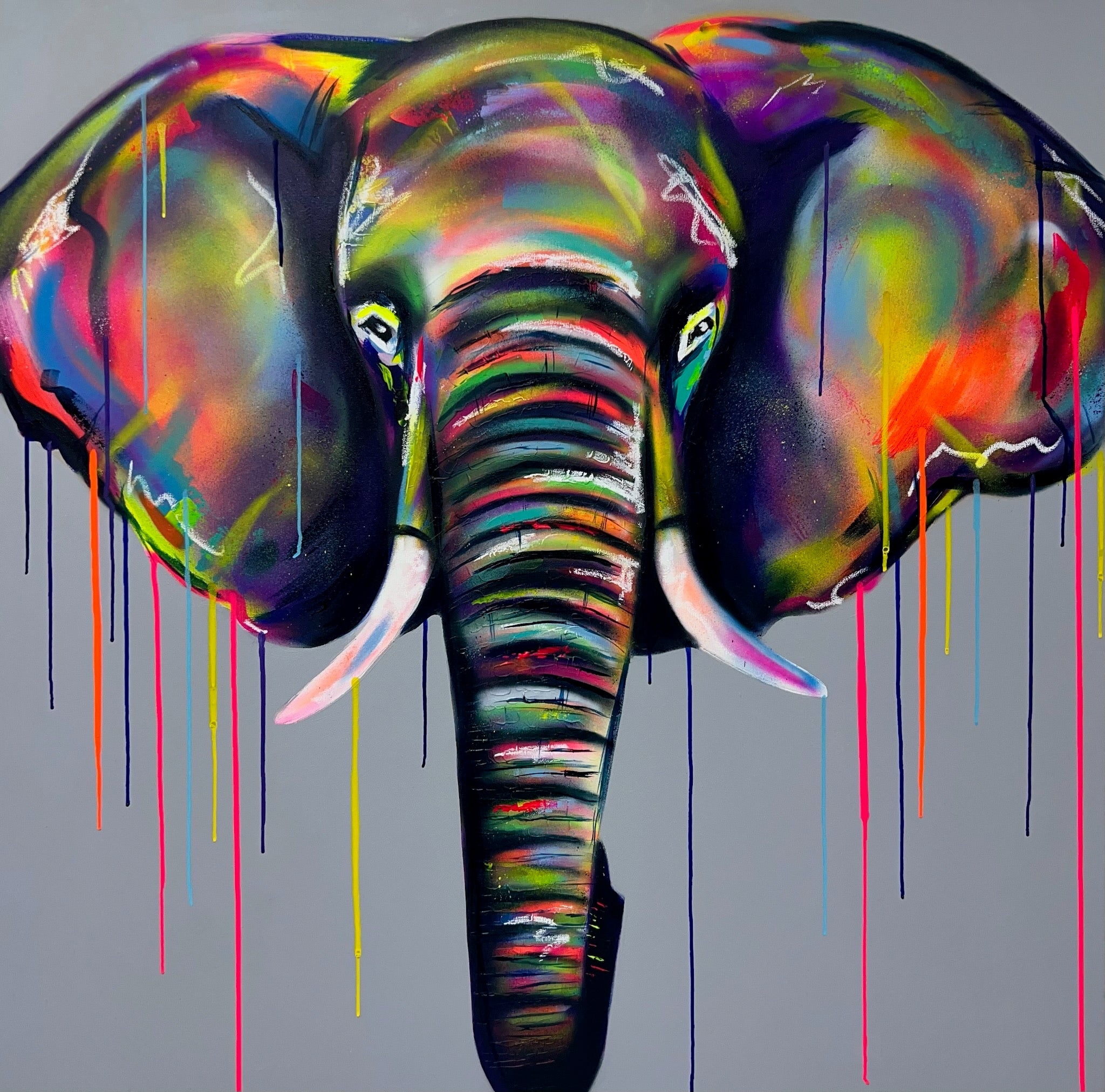 ANIMAL SERIES "ELECTRIC ELEPHANT ” FINE ART PRINT