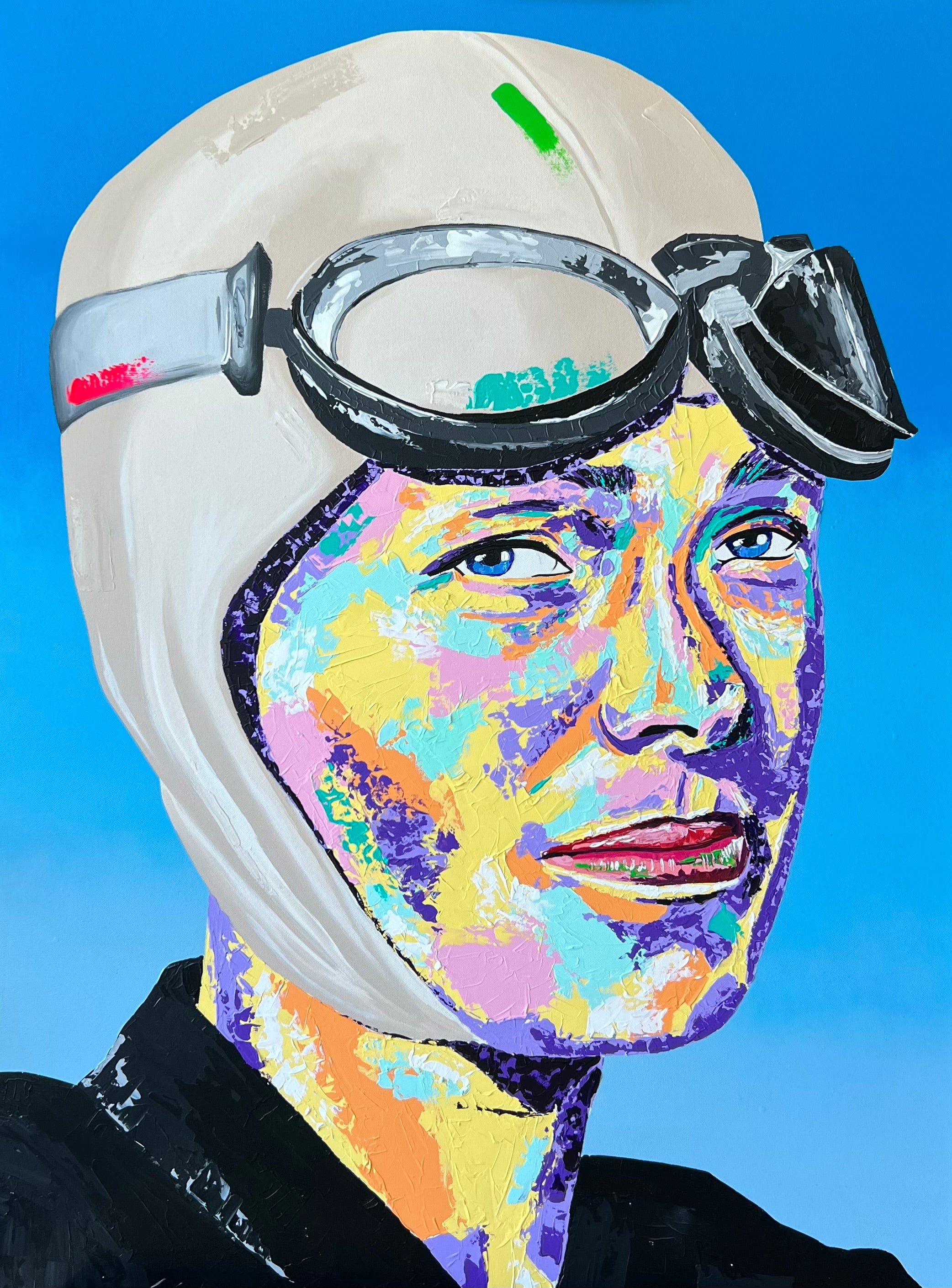 CELEBRITIES: "AMELIA EARHART" FINE ART PRINT