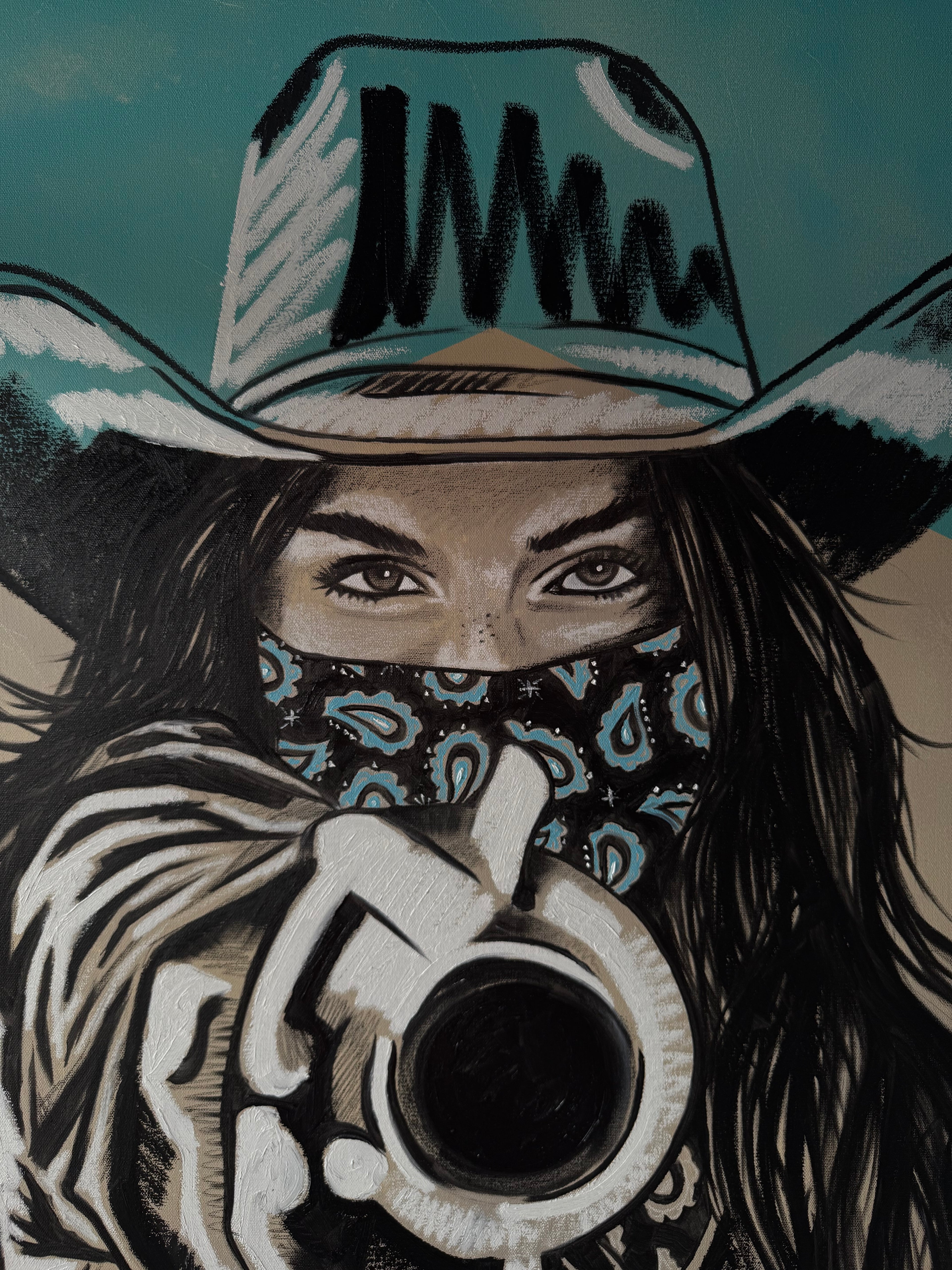 MARLBORO TURQUOISE SERIES: "SAINT OF THE SIX SHOOTER" ORIGINAL PAINTING (2026)